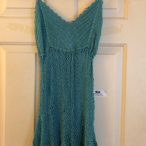 Teal Crocheted top